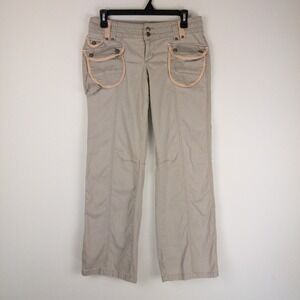 No Boundaries Y2K Grunge Skater‎ Pants Size 11 Beige Cotton Indie Bratz
